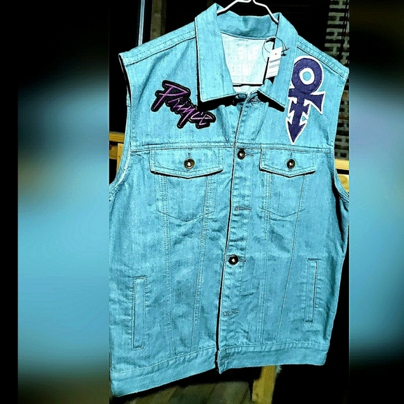NEW! PRINCE ~"The Symbol"~ Denim Vest! (XL). Unisex - Picture 9 of 9